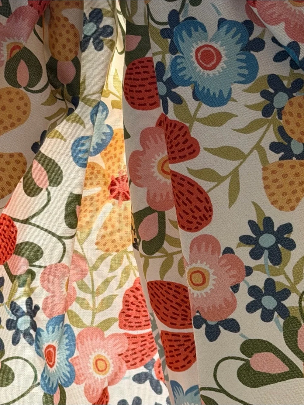 Floral & Farmhouse Reversible Handmade Door Bow - Cream and Multicolor
